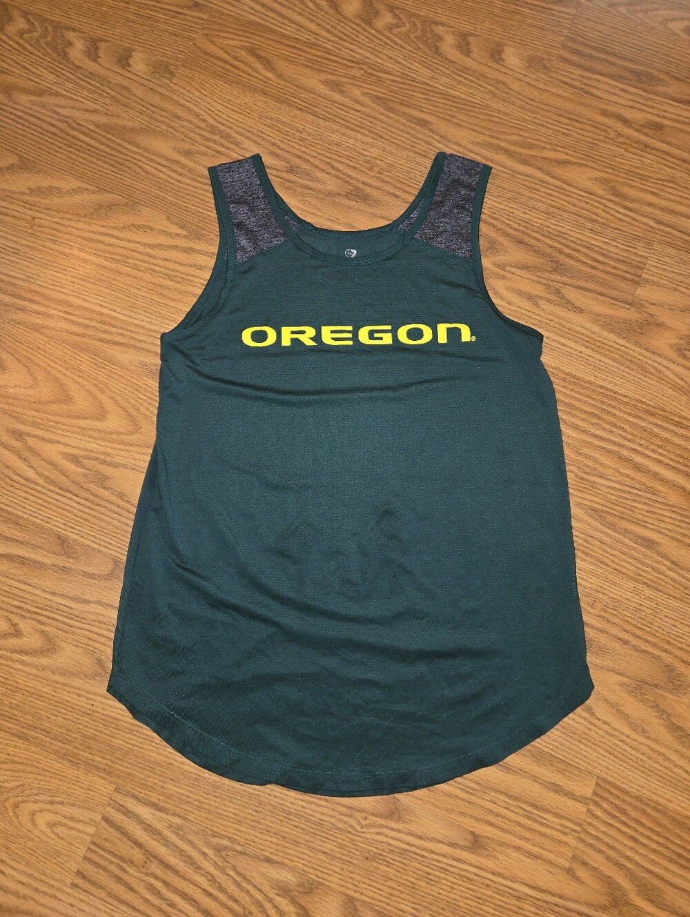 Colosseum Women's Dark Green 'OREGON' Sleeveless Tank with Yellow Logo